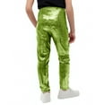 thumbnail image 4 of fatyb Kids Boys Girls Sequin Leggings High Waist Sparkly Pants Glitter Trousers for Dance Party Club, 4 of 5