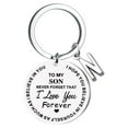 thumbnail image 1 of Llaveros para mujer, llavero de billetera, llavero de auto, llavero DIY para mi hijo, llavero de acero inoxidable con apellido de 26 letras, 2,5 cm, decoraciones de moda, 1 of 4