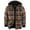 Orange, variant on Purcolt Men's Flannel Jacket with Sherpa Lining, Zip Up Hooded Zip-Up Fleece Plaid Shirt Jacket for Winter Outdoor Coat with Pockets