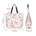 thumbnail image 6 of Bingfone Canvas Tote Bag For Women With Inner Pocket Aesthetic Cute Shopping Tote Bags Reusable Grocery Bags-Goose Queen, 6 of 9