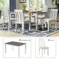 Churanty Dining Table Set for 6 Farmhouse Extendable Rectangular Table