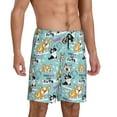 thumbnail image 2 of Logiee Dogs Print Men's Pajama Shorts with Drawstring & Pockets,Sleep Shorts for Men,Sleepwear Bottoms,Elastic Waistband Loungewear-XX-Large, 2 of 6