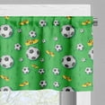 thumbnail image 3 of Ambesonne Soccer Window Valance, Shoes Balls on Grass, 54" X 12", Lime Green Yellow Black, 3 of 5