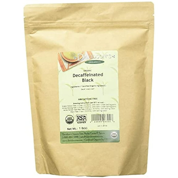 Davidsons Tea Bulk, Decaf Black, 16-Ounce Bag