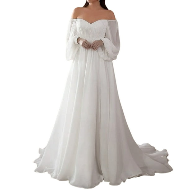 Vestidos Formales Vestido Largo Con Camiseta Blanca Qarigey