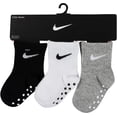 thumbnail image 2 of Nike baby-boys Ankle Gripper Socks 3 Pairs 6-12 Months Black/White/Grey, 2 of 2