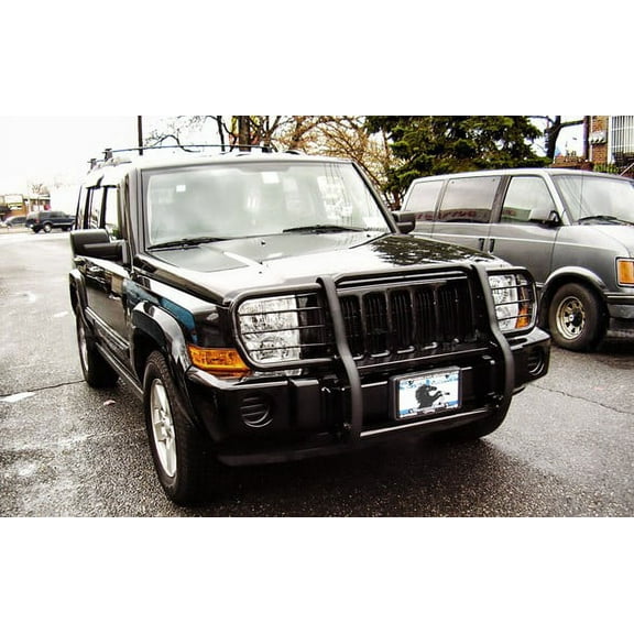 2006 to 2013 Jeep Commander Black Horse Off Road Grille Guard in Black