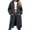 Dark Gray-05, variant on Perfectbot Women's Maxi Hooded Sweatshirt Coat, Oversized Side Slits Full Zip Jacket Fall Casual Outerwear