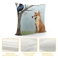 thumbnail image 4 of Throw Pillow Cover Crow and Fox Fable White Isolated Home Decor Pillowcase Square Pillow Case Cushion Cover for Sofa Bed, 4 of 5