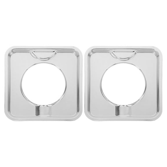 SWETRACE Heavy Duty Square Gas Range Pans 2Pcs Stainless Steel Drip Catching for Cookers
