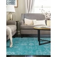 thumbnail image 4 of Unique Loom Sofia Collection Area Rug - Casino (8' x 11' Rectangle Turquoise/Ivory), 4 of 12