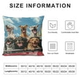thumbnail image 5 of Orinice Dogs Roller Coaster Graphic Decorative Throw Pillow Cover for Home Couch Living Room Bed Sofa 24x24in, 5 of 5