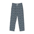 thumbnail image 2 of Vsdgher Small White Flowers Print Mens Pajama Pants Sleep & Lounge Pants, PJ Bottoms With elastic waistb and Pockets, 2 of 5