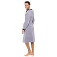 thumbnail image 6 of Men’s Terry Hooded Robe Spa Waffle Weave Bathrobe for Men 100% Cotton Robes Gray XXL, 6 of 8
