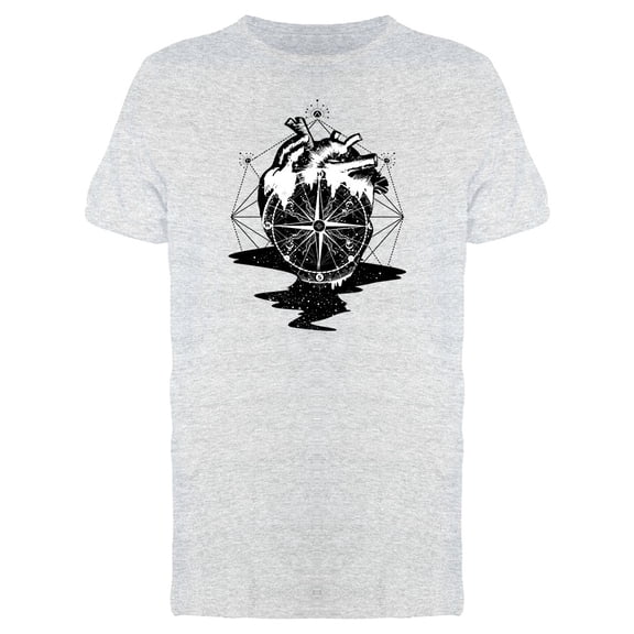 Compass In The Heart Steampunk Tee Men's -Image by Shutterstock