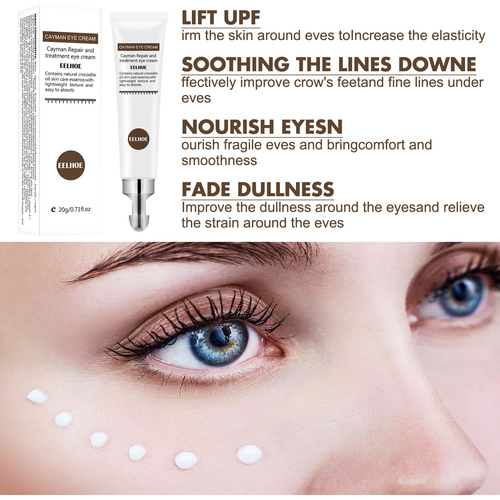 suidie 20g Eye Bag Cream Nonirritating Fast Absorption Mild Vitamin C  Brightening Eye Cream for Women  Walmartcom