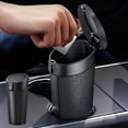 thumbnail image 2 of Matoen Car Trash Can with Lid - Portable Cup Shaped Garbage Bin for Vehicle, Leak-Proof Auto Waste Container, Car Mounted Garbage Storage for Sedan SUV Truck (Black), 2 of 6