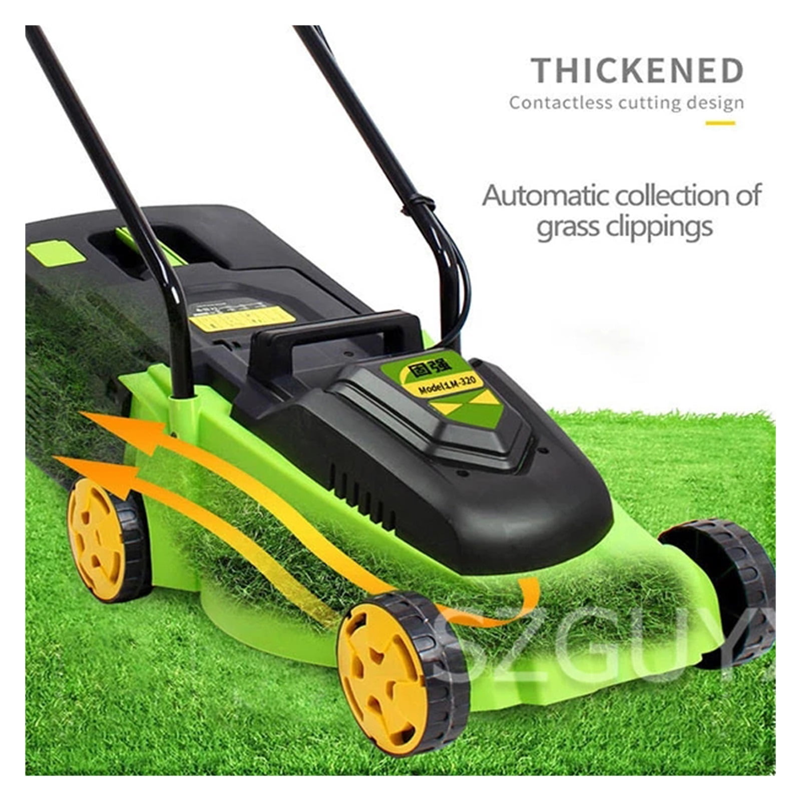 1600W High-power Commercial Electric Lawn Mower Lawn Machine Small Lawn Mower Multi-function Hand-push Weeder