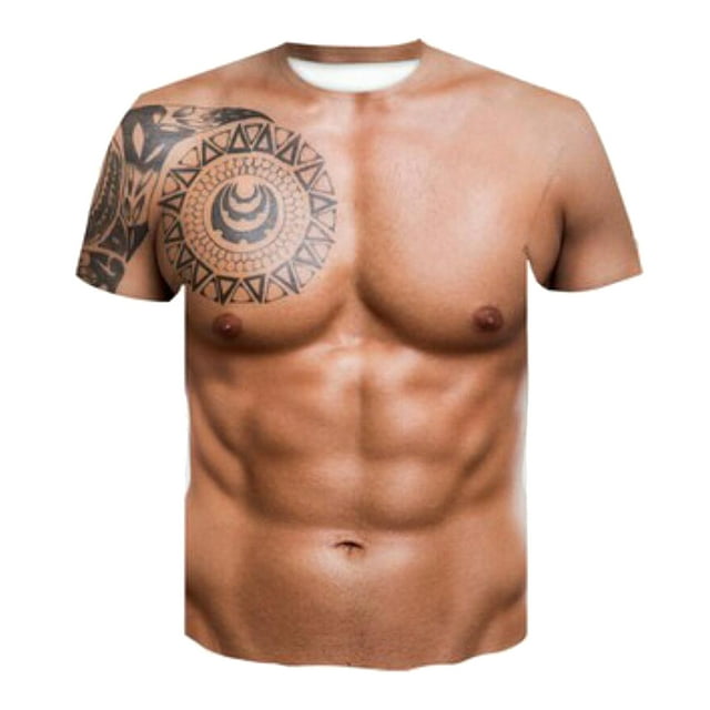 3D Digital impreso extraño cosas MuscleT-camisa de Halloween Navidad vacaciones S Zulema camisa con estampado de músculos para hombre