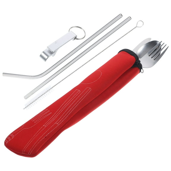 PAMINGONO Red Stainless Steel Flatware Set for Kitchen and Home Use, Stylish Simple Design Cutlery Utensils