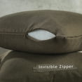 thumbnail image 2 of 3S Brother's Solid Cushion Cover Super Soft & Cozy Home Décor Throw Pillow Case for Chair Couch Bedroom & Livingroom Décor Pillowcase with Invisible Zipper Set of 2 Pieces - Mink 24"x24" Each, 2 of 8