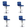 thumbnail image 1 of Heavenly Collection Blue Upholstery Adjustable Stool SET OF 4, 1 of 5