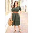 thumbnail image 3 of Catherines Women's Plus Size Gauze Crochet Tiered Dress, 3 of 3