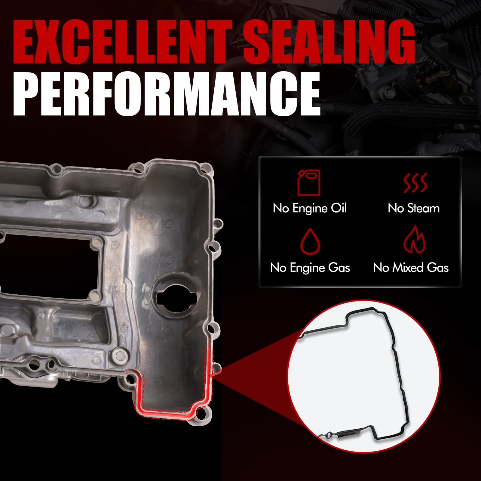 MITZONE Upgrade Performance All Aluminum N55 Valve Cover Kit Compatible with BMW 135i 135is 335i 435i 530i 535i 535iGT 535i 640i 740i xDrive 740Li M235i X1 X3 X4 X5 X6 3.0L 2010-2019 11127570292