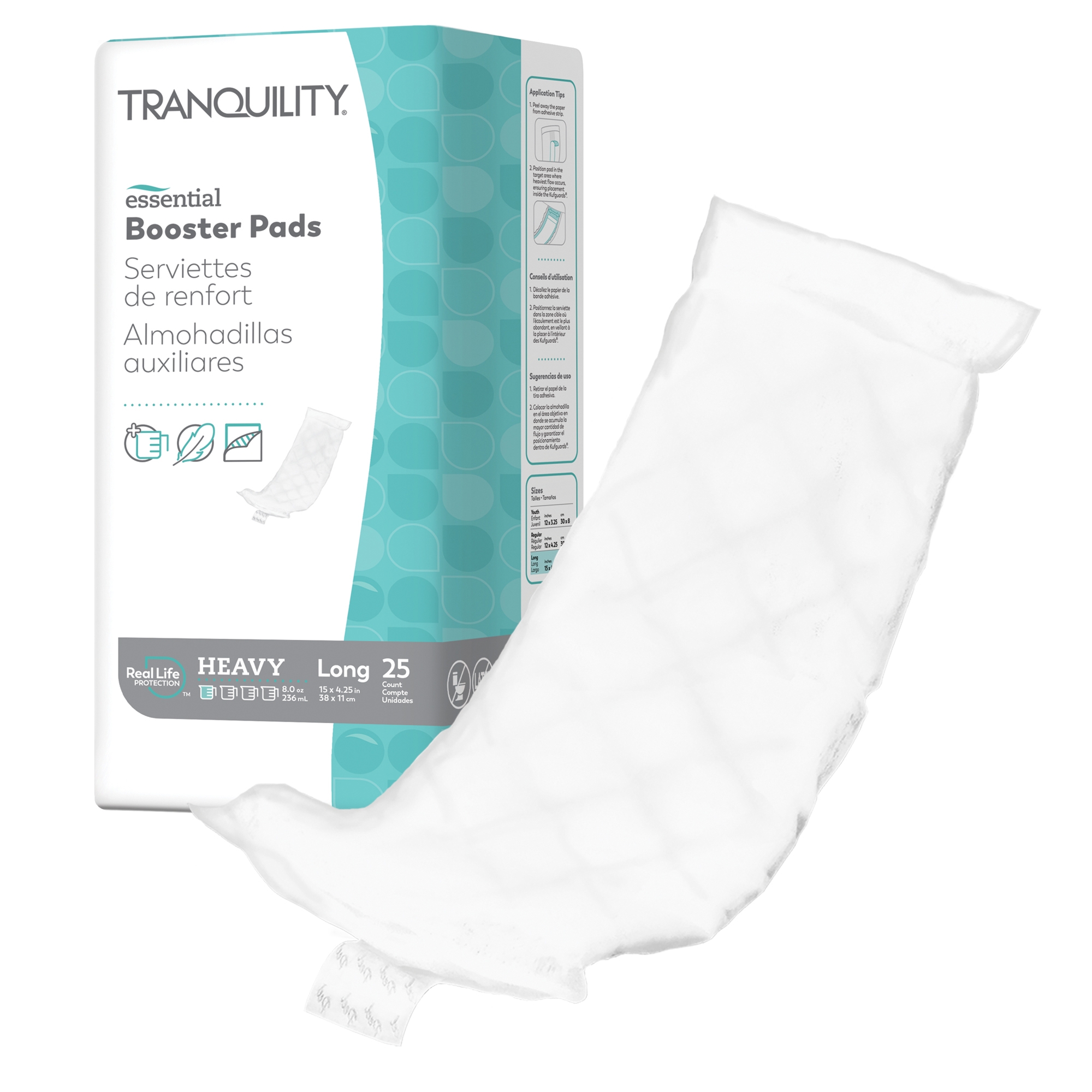 Tranquility Essential Unisex Booster Pad FlowThrough Pad 41/4 X 15