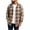 Brown, variant on DYTTDG Men's Collared Long Sleeve Plaid Flannel Shirt, Button Down Loose Casual Checkered Top Lightweight Layer Jacket for Daily Outdoor Wear