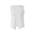 thumbnail image 4 of Camisa De Punto Superior Señoras Casual Cami Top Hollow Out Button Down Streetwear Ropa (Blanco M) Cgtredaw Para estrenar, 4 of 7