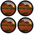 thumbnail image 2 of Silicone Non-Slip Drink Coasters with Removable Printed Absorbent Felt Pad - Set of 4 - Red Clay Desert, 2 of 3
