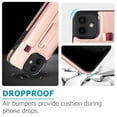thumbnail image 4 of Compatible with iPhone 11 Case Wallet with Slide Credit Card Holder, Flip Premium PU Leather Hidden Kickstand Classic Retro Heavy Duty Protective Cover for iPhone 11,Rosegold, 4 of 7
