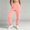 Pink, variant on Women's Solid Color Jogger Pants, Elastic Drawstring Waist Casual Long Trousers with Dual Side Pockets, Comfort Loose Fit Bottoms for Sports and Daily Wear Purple XL(XL)