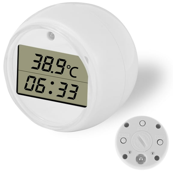 Ice Bath Thermometer Timer Floating Thermometer with High and Low Temperature Alarm IP67 Waterproof Floating Pool Thermometer Easy to Use Pool Thermometer for Swimming Pools Spa Hot Tubs
