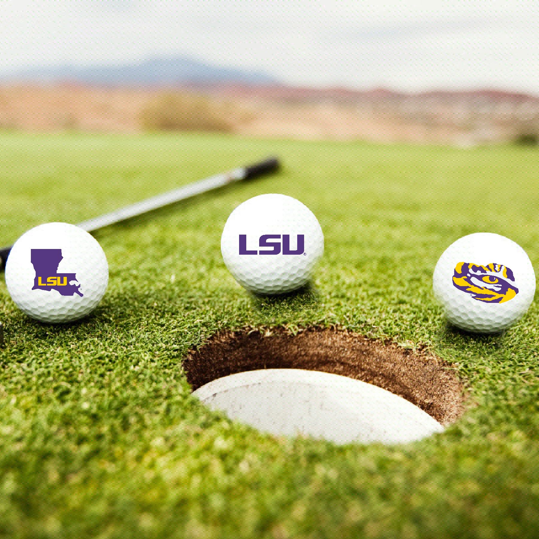 Louisiana State University Tigers Logo Edition Taylormade Distance+ Golf Balls 12-Pack (Dozen)