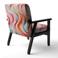 thumbnail image 5 of Designart "Colorful Op Art Surrealism I" Upholstered Abstract Accent Chair and Modern & Contemporary Arm Chair - Multiple Color & Pattern, 5 of 7