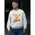 thumbnail image 2 of Welcome Vibes - Open Sign Emoji Graphic Men's Sweatshirt, 2 of 4