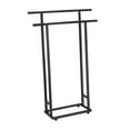 thumbnail image 3 of Toallero independiente, soporte minimalista de metal de 2 niveles para secar toallas de mano, ideal para piscina, hogar, dormitorio, lavandería., 3 of 9