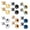 Multicolor, variant on 6 Pairs Ball Stud Earrings 3-8 mm Ball Earrings Set Small Studs Earrings for Women Men, Black