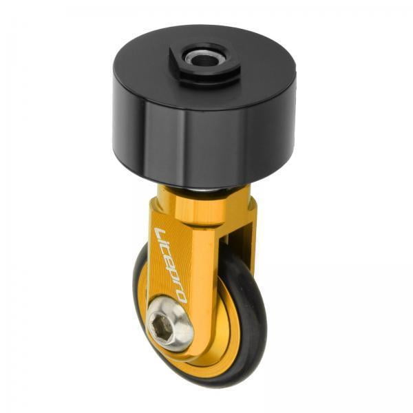 2x Ruedas Pequeñas Aleación de Aluminio, Ruedas Giratorias 33.9mm, Rueda Auxiliar Rotación Suave Universal 360 degree Fácil de Mover para Plegabl Cola Rueda fácil de bicicleta plegable