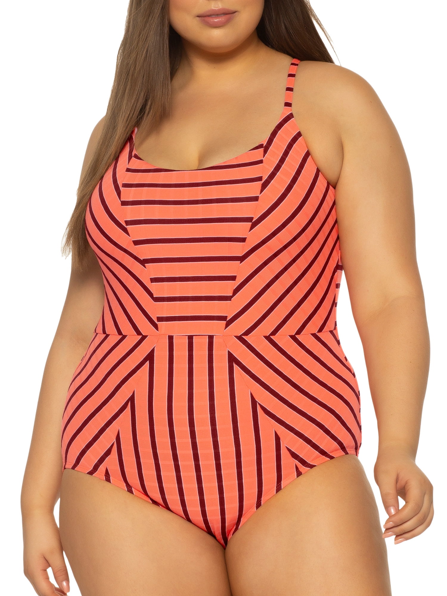 walmart striped one piece swimsuit