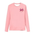 thumbnail image 3 of Annhoo Valentine's Day Shirts for Kids Long Sleeve Crewneck Solid Color Print Graphic Loose Tops Trendy Cute Clothes, 3 of 4