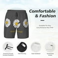 thumbnail image 5 of Haiem Keep Life Simple Daisy Flower Men'S Quick-Dry Swim Trunks: Comfortable Beach Shorts With Mesh Lining And Pockets - Ideal For Swimming And Sunbathing Small, 5 of 9