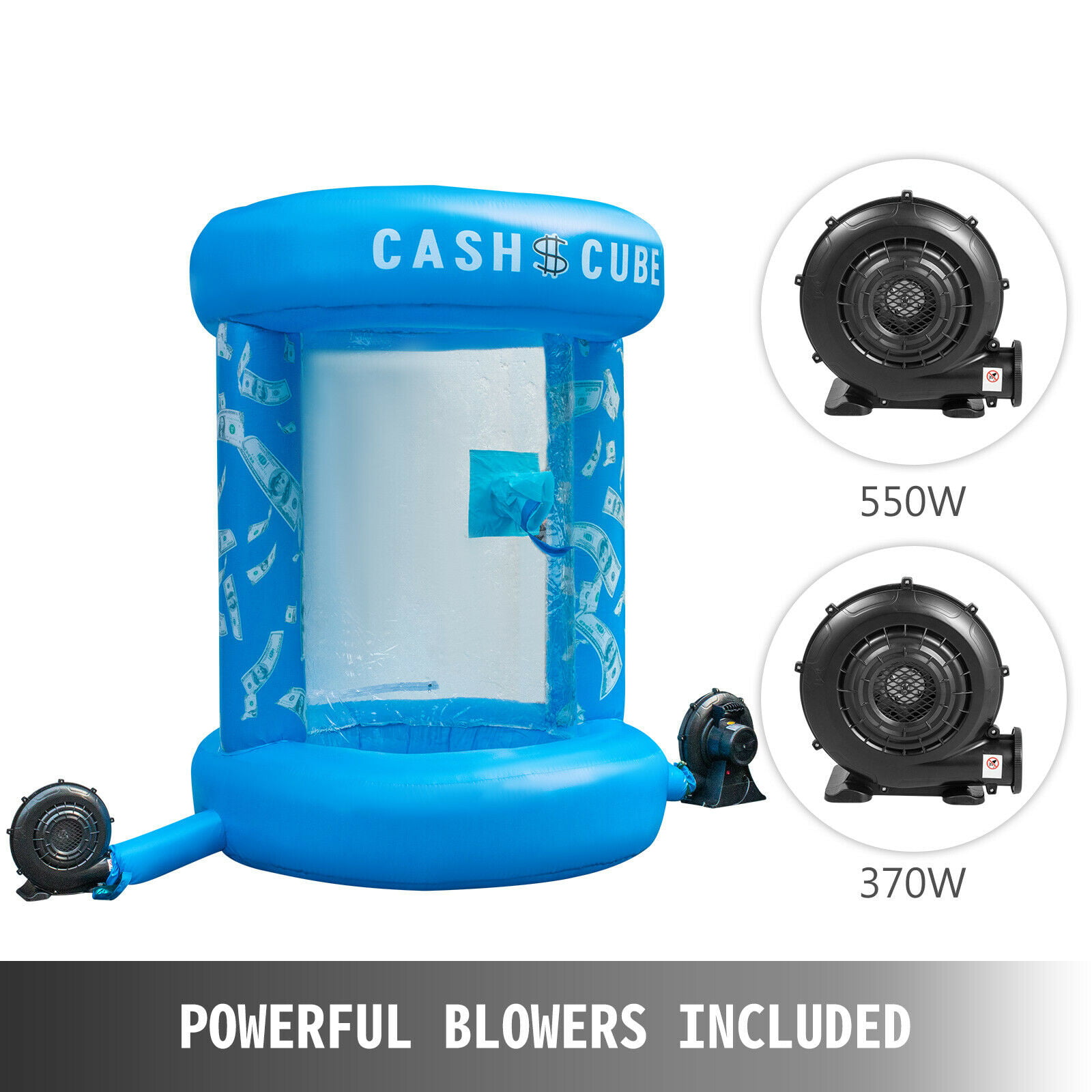 5.3x6.9ft Inflatable Cash Cube Money Machine Advertising Promotion 2 Air Blower 