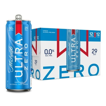 Michelob Ultra ZERO Non-alcoholic American Lager Beer 12 Pack 12 fl oz Aluminum Cans, 0% ABV