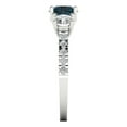 thumbnail image 3 of 1.97 ct Round Cut Natural London Blue Topaz 3 Stone 18K White Gold Womens Engagement Ring, 3 of 5