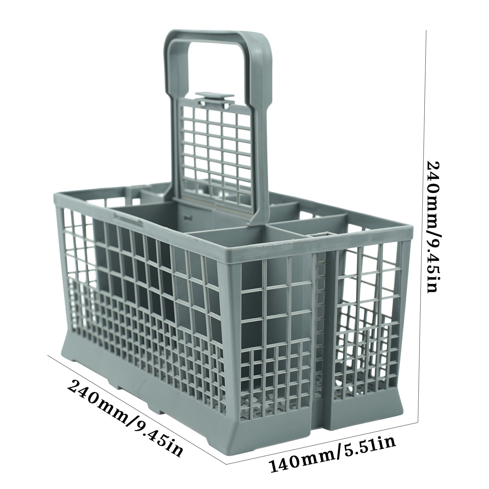 Dishwasher Cutlery Basket Storage Rack,Removable Handle Kitchen Organizer Basket,Spoon Fork Knife Cleaning Holder,Heat Resistant Dishwasher Insert Basket,Kitchen Utensil Cleaning Storage Basket