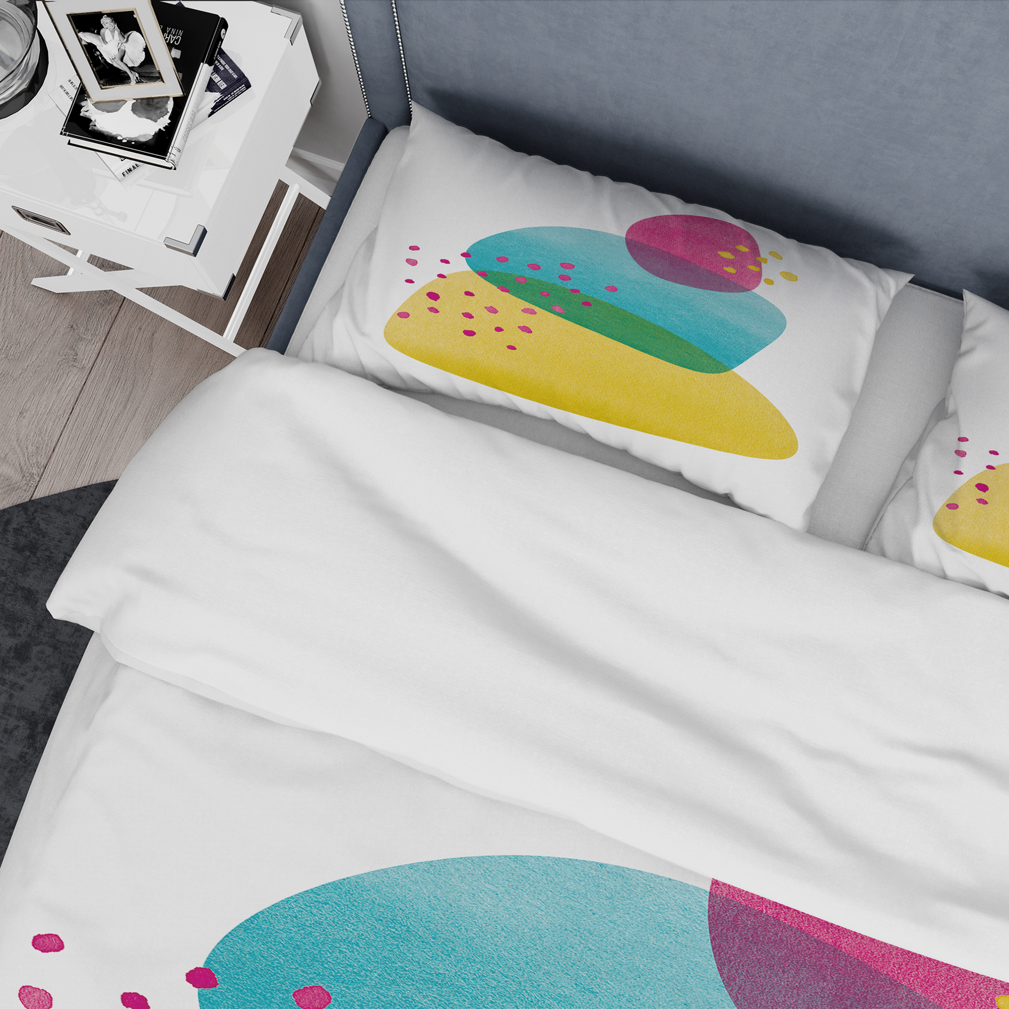 Designart 'Minimal Spots Balance I' Geometric Duvet Cover Set