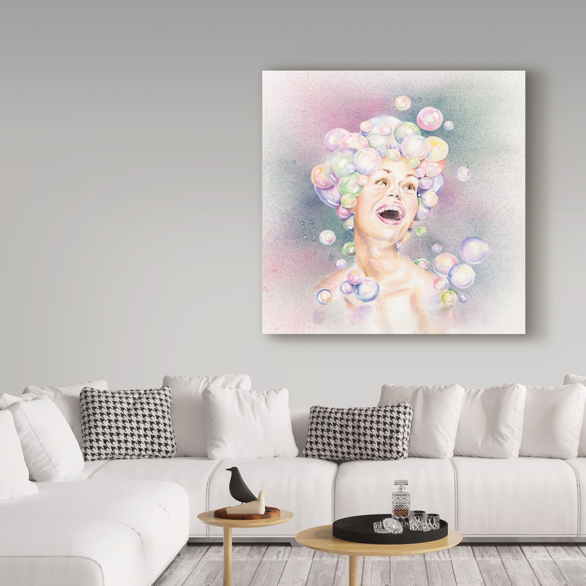 Trademark Fine Art 'Bubble Head' Canvas Art by Charlsie Kelly
